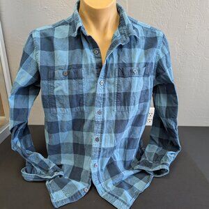 Mountain Hardwear Flannel Shirt Long Sleeve Plaid Blue Men's XL